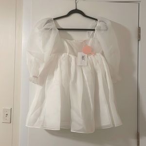 Selkie white puff dress